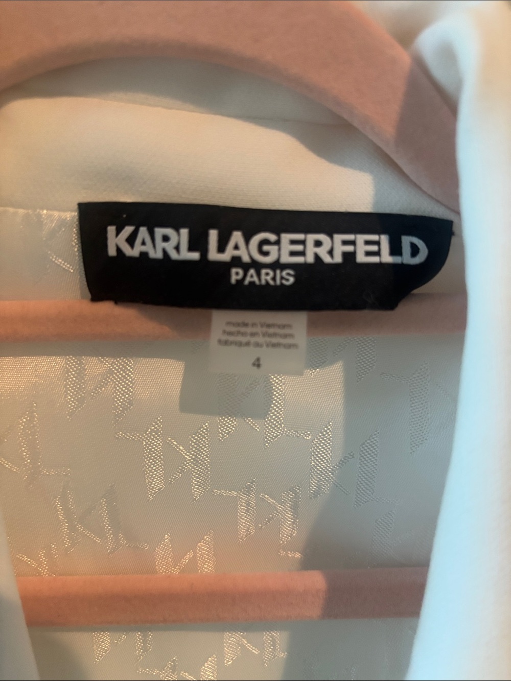 Karl Lagerfeld White Double-Breasted Blazer Dress - Picture 4 of 6